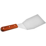 Alipis Multifunktionaler Steakwender Einfach zu Reinigen aus Edelstahl mit Braunem Griff Robuster Pizzaheber und Pfannenwender für Küche und Backen