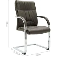 vidaXL Freischwinger Kunstleder Grau