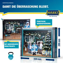 HAZET Adventskalender 24-teiliges Premium Werkzeug-Set für Handwerker