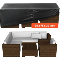 VEVOR Schutzhülle Abdeckplane für Terrassenmöbel 420D Wasserfest 249x198x81cm