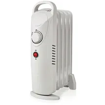 ETC Shop Ölradiator Heizung Elektroheizung, Thermostat 1 Hitzestufe, geräuscharm, tragbar mit Handgriff, 500 Watt, Bxhxt 23x38,5x13,5 cm