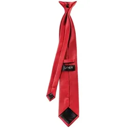 Krawatte mit Clip Fb. rot  : rot : 100% Polyester (Business)