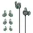 kwmobile 6x Silikonaufsätze für Huawei FreeLace Pro - Ersatz Ohrstöpsel in 3 Größen - Ear Tips für In-Ear Kopfhörer - Zubehör Ersatzpolster... - Grün