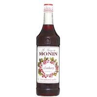 Monin Cranberry Sirup 1000ml für Cocktails, Speisen und Getränke
