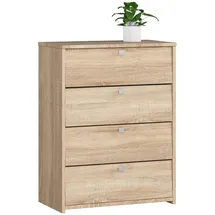abamihome Schuhbank 33 x 80 x 60 cm geschlossen / Sonoma Eiche