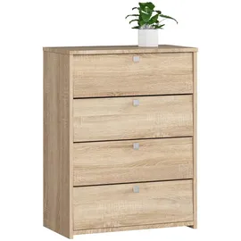 abamihome Schuhbank 33 x 80 x 60 cm geschlossen / Sonoma Eiche