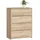 abamihome Schuhbank 33 x 80 x 60 cm geschlossen / Sonoma Eiche