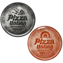 Mambocat 2er Set Pizzateller rot & schwarz 31cm Ø 1x ZREC02 & 1x ZREC04