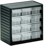 TRESTON Kleinteilemagazin BxTxH 310x180x290 mm 12 Schubladen, Lichtgrau, L-04 glasklar, 294