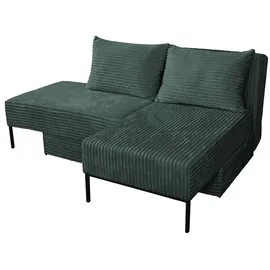 Kaiser Möbel Ecksofa mit schlaffunktion, Sofa, Betten, Liegestuhl, MOOKA 4in1-Multifunktions-System, stoff Velo Grün Rechts