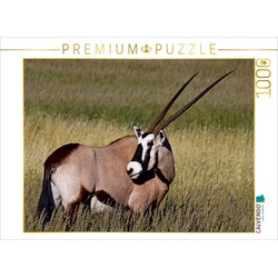 CALVENDO Puzzle CALVENDO Puzzle Oryx im Gras, Afrika 1000 Teile Lege-Größe 64 x 48 cm Foto-Puzzle Bild von Wibke Woyke, 1000 Puzzleteile