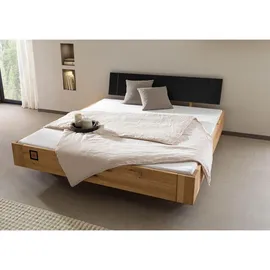 MASSIVMOEBEL24.DE Bett, Wildeiche 140x200x81 natur geölt/lackiert KITZBÜHEL #140