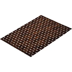 Badematte KLEINE WOLKE "Palito", braun (nussbraun), H:5mm, Bambus, Holz, Badematten, Holzmatte, 100% Bambus, 50x70 cm