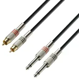 Adam Hall Cables Audiokabel 3 STAR TPC 0600 2 x Cinch male auf 2 x 6,3 mm Klinke 6,0m (K3TPC0600)