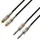 Adam Hall Cables Audiokabel 3 STAR TPC 0600 2 x Cinch male auf 2 x 6,3 mm Klinke 6,0m (K3TPC0600)