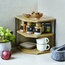 KESPER Eckregal 26 x 26 x 28 cm Schwarz
