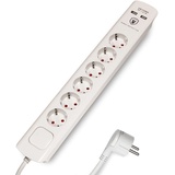 FeinTech MD000632 6-fach Steckdosenleiste mit USB Schnell-Ladung + Überspanungsschutz, 3680 W, Weiß
