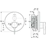Ideal Standard Melange Duscharmatur Unterputz rund für 1 Verbraucher Chrom A4273AA