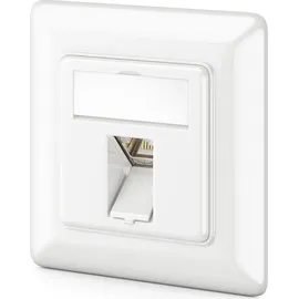 deleyCON 1x CAT6a Keystone Netzwerkdosen Set Unterputz STP Geschirmt Metall Gehäuse RJ45 Datendose Netzwerkkabel,