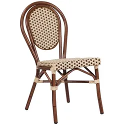 pemora Bistrostuhl Outdoor-Stuhl Terrassenstuhl Balkonstuhl Balkonmöbel BAMBU Bambusoptik beige/braun