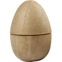 Creativ Company Creativ zweiteiliges Ei, braun, 12 x 9 cm