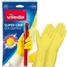 Vileda Gummihandschuhe Der Griffige, Supergrip, Latex, Größe S