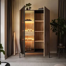 lookway Vitrine ECLIPSE WTSZ104 104 x 39 x 166 cm Schwarz
