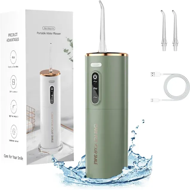 Rushi R-B31 elektrische Munddusche, 280 ml Wassertank, 1200 mAh Akku, grün