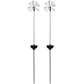 Star Trading | LED-Solar-Dekoration'Firework', 2er Pack, schwarz 45 warmwhite LED