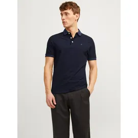 JACK & JONES Paulos Kurzarm-poloshirt Dark Navy / Detail Slim Fit 2XL