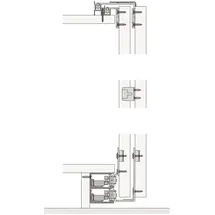 HAWA Combino 50 H FS Beschlägegarnitur 1400 X 2400 X 19, 3 Türig