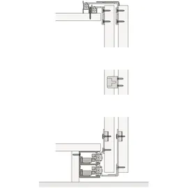 HAWA Combino 50 H FS Beschlägegarnitur 1400 X 2400 X 19, 3 Türig