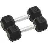vidaXL Kurzhanteln 2 Stk. 12 kg Gusseisen schwarz