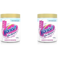 Vanish Oxi Action Powerweiss Pulver – 1 x 1,125 kg – Fleckenentferner und Wäsche-Booster Pulver ohne Chlor – Für weiße Wäsche (Packung mit 2)