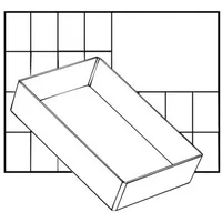 RAACO A6 1 Facheinsatz einzeln 47x109x157 mm