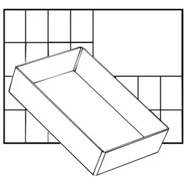 RAACO A6 1 Facheinsatz einzeln 47x109x157 mm