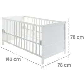 roba Komplettbettset Sternenzauber grau ¦ weiß ¦ Maße (cm): B: 78 H: 78