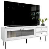 Mirjan24 Valerio TV-Lowboard 150x55x39 cm Weiß Kunststoff