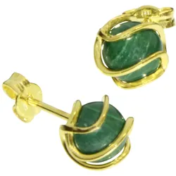 Paar Ohrstecker OSTSEE-SCHMUCK "Ostsee-Schmuck Ohrstecker Goldkäfig Ohrstecker Goldkäfig", gelb, Ohrringe, Damen, 7,5mm Durchmesser, Gelbgold 333