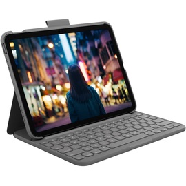 Logitech Slim Folio - Tastatur und Foliohülle - kabellos - Bluetooth LE - QWERTY