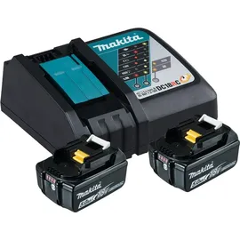 Makita Power Source Kit 18 V Li-Ion 2 x 5,0 Ah + DC18RC Ladegerät