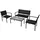 vidaXL Garten-Lounge-Set 4-tlg. schwarz 42162