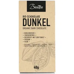 Bio-Erythrit Schokolade - Dunkel 40g