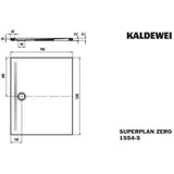 Kaldewei Superplan ZERO 1554-5, Duschwanne mit Wannenträger extraflach, 120x90cm, 355447983661 90x120cm, Perleffekt,
