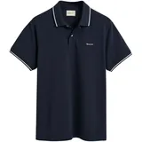 GANT Tipped Piqué Kurzarm-poloshirt Evening Blue L