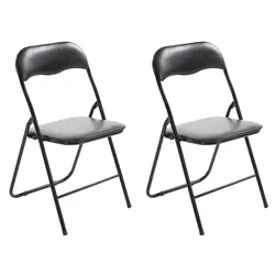 CLP 2er Set Klappstuhl Felix schwarz/schwarz