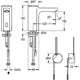 kwc aquarotter gmbh KWC AR Standventil, F5, elek., o. Mischung, 5l, UP-Netzteil 230 VAC, LABS-konform,