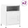 vidaXL Nachtschrank 2 Stk. 35 x 35 x 51 cm Weiß