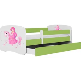 raumhirsch furniture Kinderbett mit Motiv Pferd 80 x 180 cm Holzwerkstoff grün