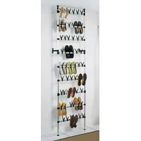 Teleskopregal RUCO, grau (aluminiumfarben, schwarz), B:66cm H:300cm T:25cm, Aluminium, Regale, Teleskopregal, Aluminium, höhenverstellbar, ideal für begehbare Kleiderschränke